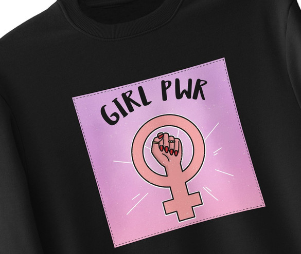 Bluza z naszywką Girl PWR