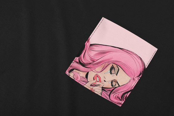 Koszulka z kieszonką SADNESS SMUTEK