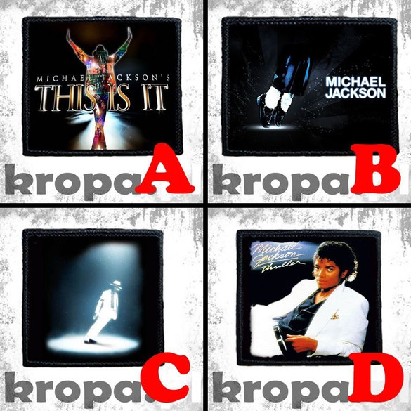 Naszywka MICHAEL JACKSON 10 x 10 cm  Dużo Wzorów!