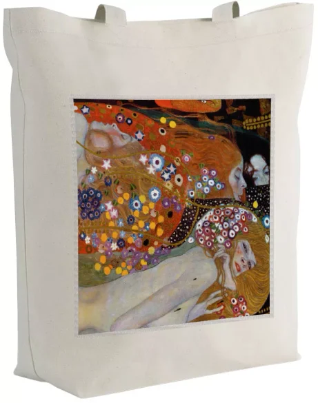 Torba z naszywką Węże Wodne II Gustav Klimt écru