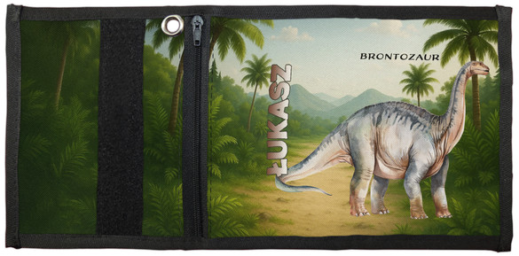 Portfel Dinozaury Brontozaur z imieniem na zamówienie