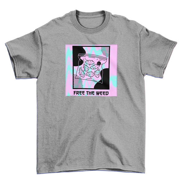 Koszulka z naszywką  Free the weed