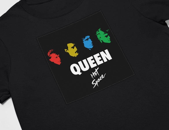 Koszulka z naszywką Queen Hot Space 02