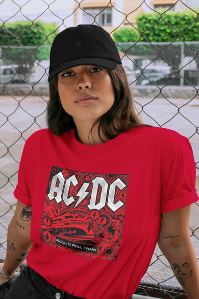 Koszulka z naszywką AC/DC...Train...