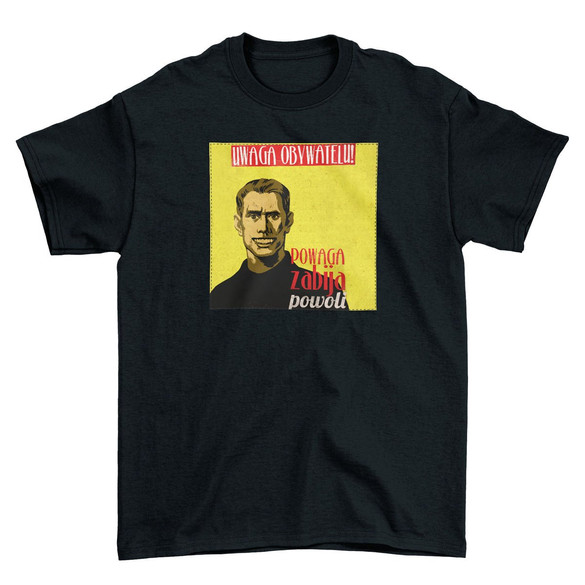 Koszulka z naszywką PRL- powaga zabija