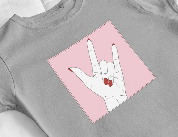 Bluzka damska z naszywką Sweet Metal Gesture