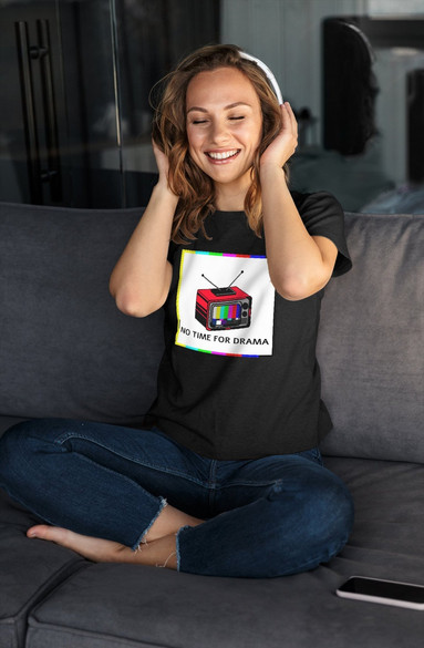 Bluzka damska z naszywką No time for drama