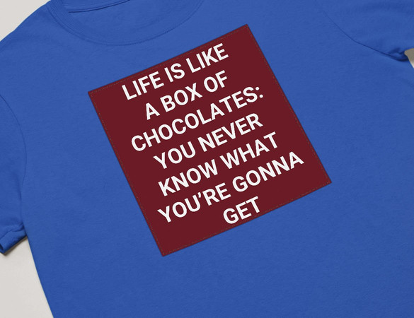 Koszulka z naszywką Forrest G. life is like