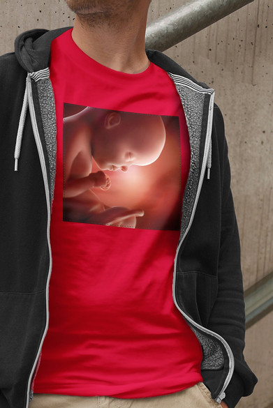 Koszulka z naszywką Płód 02