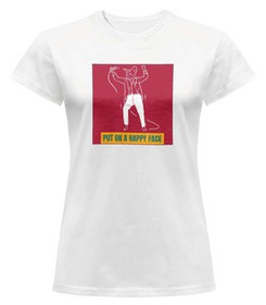 Bluzka damska z naszywką Put on a happy face