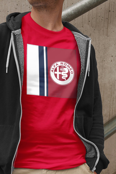 Koszulka z naszywką Alfa Romeo 02