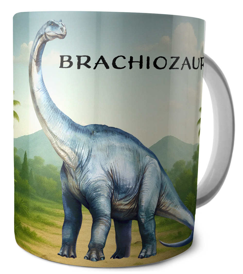 Kubek Dinozaury Brachiozaur z imieniem dziecka