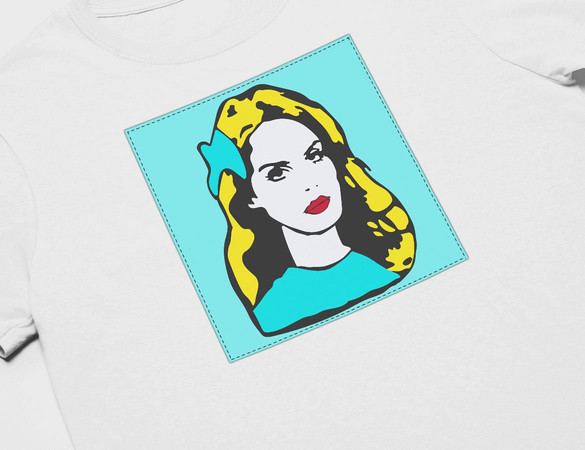 Koszulka z naszywką LANA DEL REY  pop art