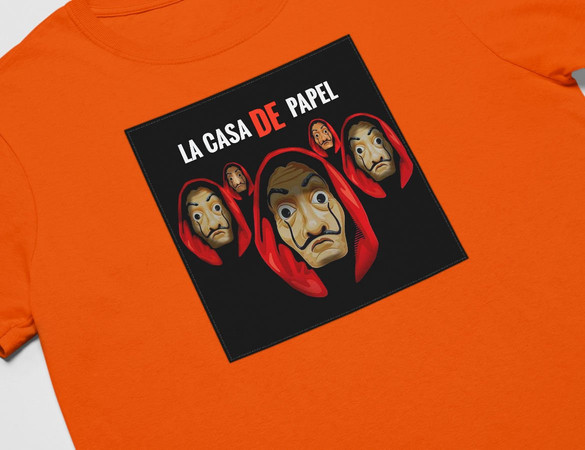 Koszulka z naszywką Dom z papieru 02