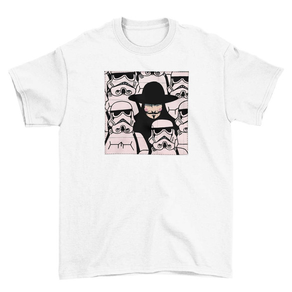 Koszulka z naszywką Anonymous