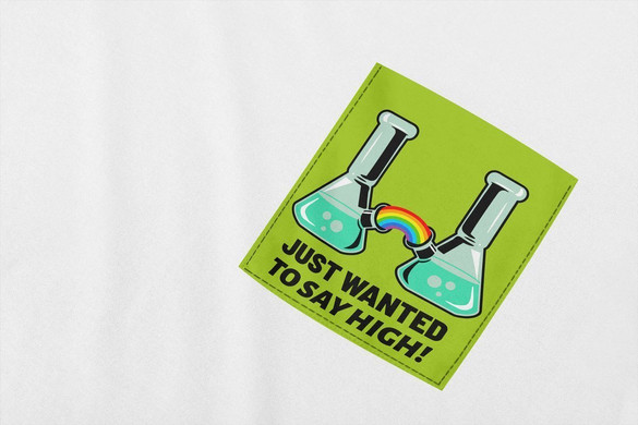 Koszulka z kieszonką JUST WANTED TO SAY HIGH