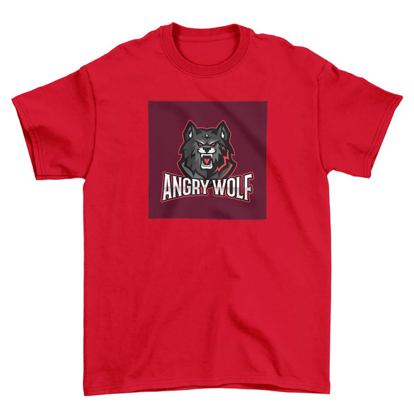 Koszulka z naszywką Angry Wolf