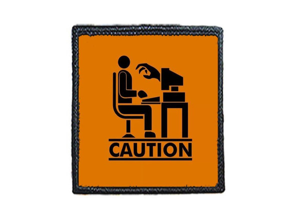 Naszywka CAUTION / PRZESTROGA