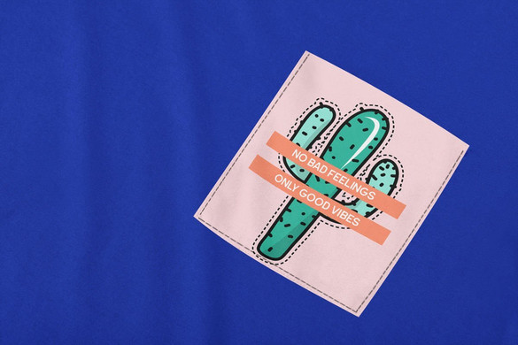 Koszulka z kieszonką KAKTUS GOOD VIBES