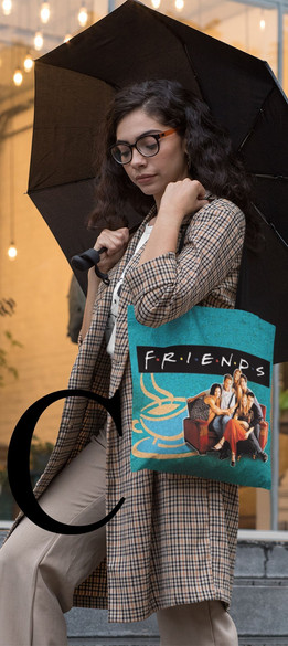 Torba na ramię FRIENDS PRZYJACIELE DUŻO WZORÓW