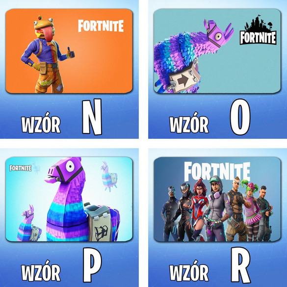 Podkładka pod mysz FORTNITE 60x40cm wzory + imię