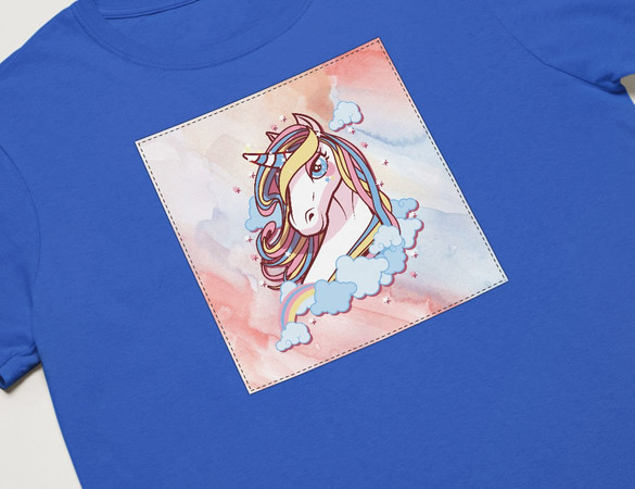 Koszulka z naszywką Unicorne 02