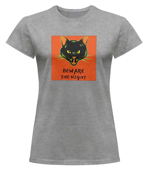 Bluzka damska z naszywką Beware the night