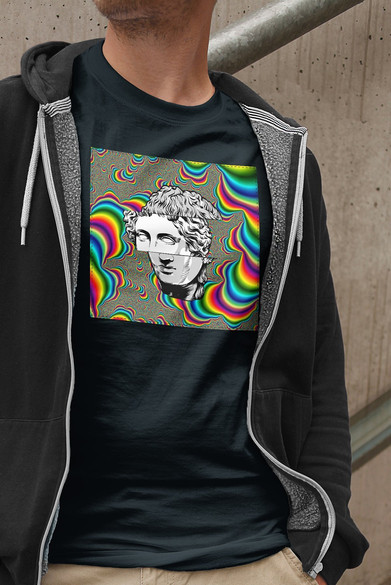 Koszulka z naszywką Psychodelic Dawid