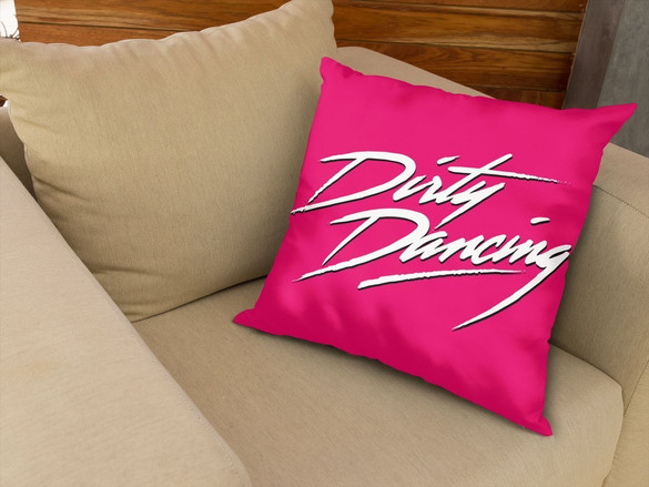 Poduszka Dirty Dancing logo pink