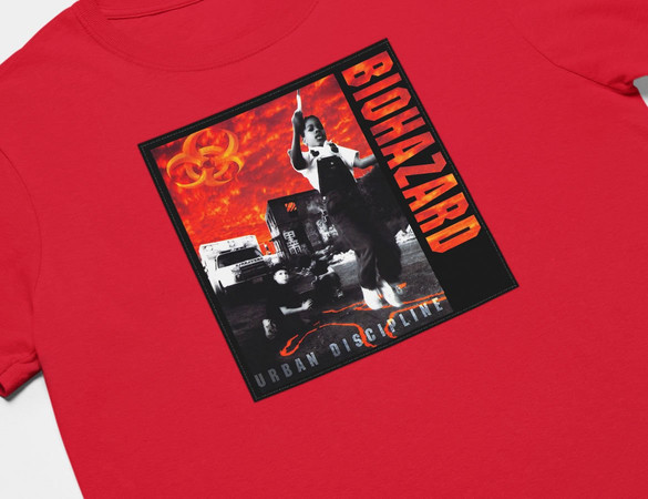 Koszulka z naszywką Biohazard 01