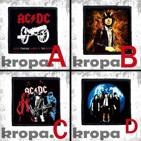 Naszywka AC/DC 8 X 8 cm Dużo Wzorów!