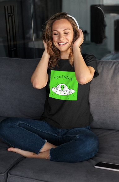 Bluzka damska z naszywką Homesick