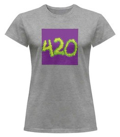 Bluzka damska z naszywką 420 GREEN