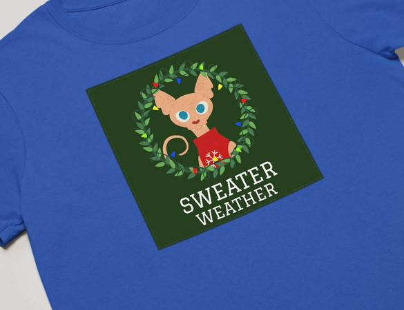 Koszulka z naszywką Sweater weather