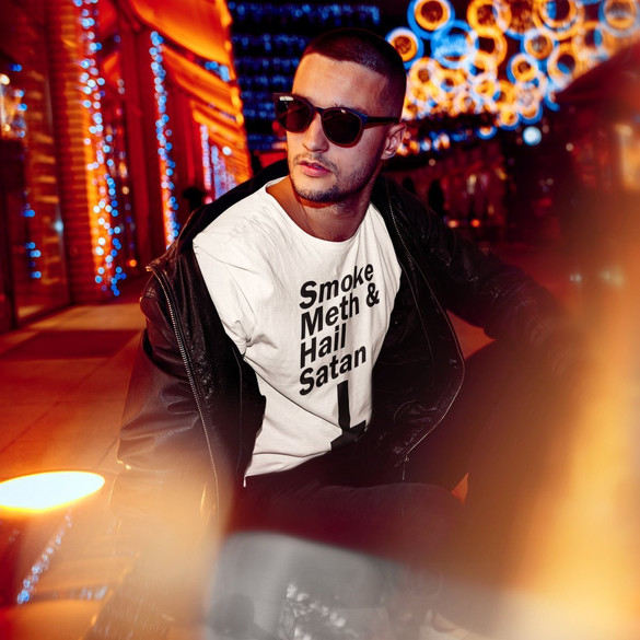 Koszulka Smoke meth & Hail Satan + Twój napis