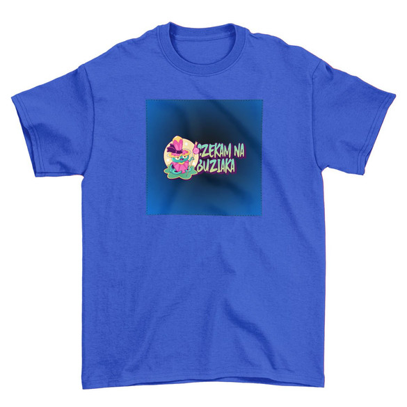 Koszulka z naszywką Czekam na buziaka