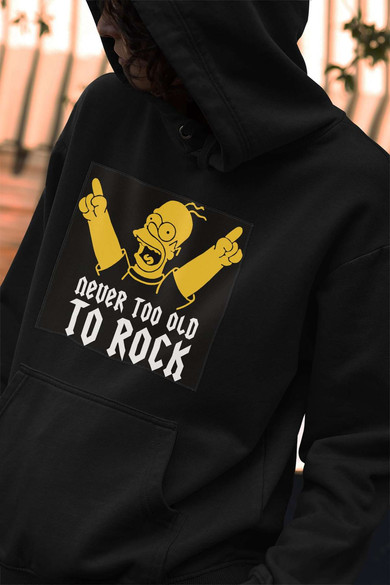 Bluza z naszywką Never too old to rock