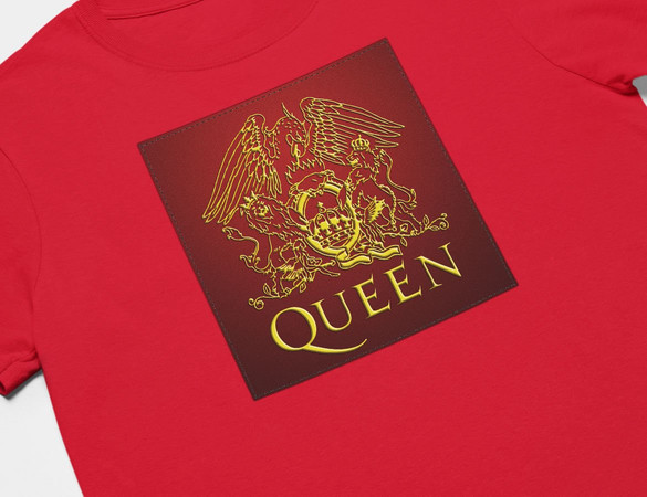 Koszulka z naszywką Queen logo red