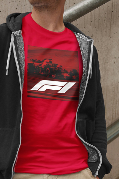 Koszulka z naszywką F1 poster