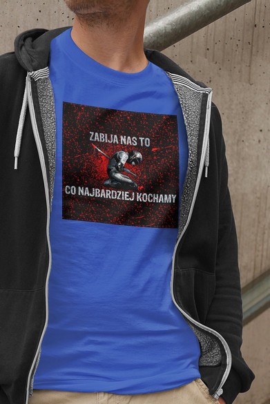 Koszulka z naszywką Lubię zapierd..lać 03