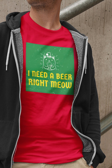 Koszulka z naszywką I NEED A BEER...