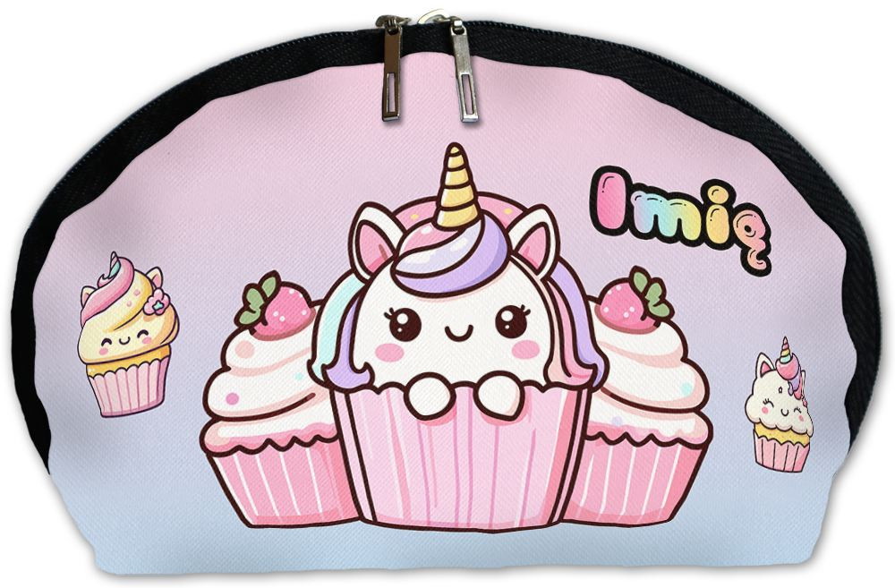 Kosmetyczka Jednorożec Kawaii muffinka – słodki styl, dla dziewczynki