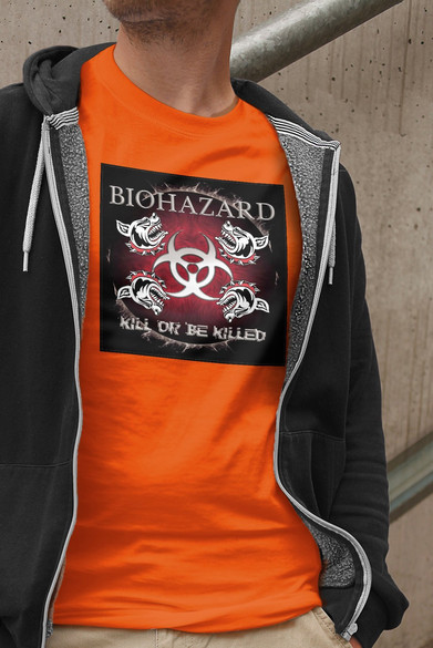 Koszulka z naszywką Biohazard 03