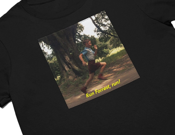 Koszulka z naszywką Forrest Gump RUN