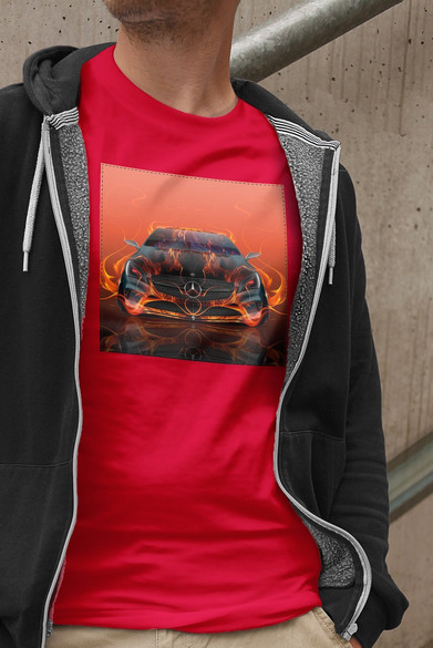 Koszulka z naszywką Mercedes-fire