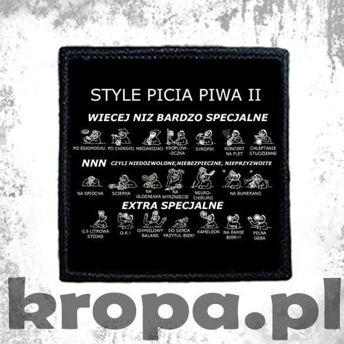 Naszywka  STYLE PICIA PIWA II 02