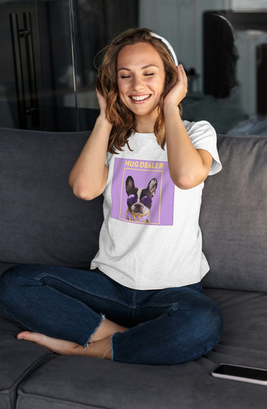 Bluzka damska z naszywką Hug dealer