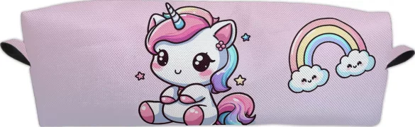 Piórnik Jednorożec Kawaii z tęczą – słodki styl, idealna dla dziewczynki