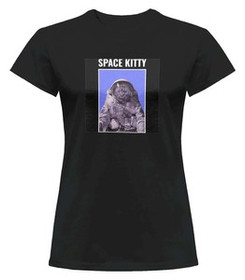 Bluzka damska z naszywką Space kitty