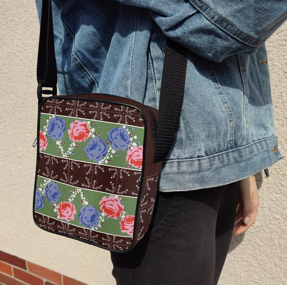 Torba Listonoszka Wzory Róże Dodaj Napis!